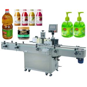 Tabletop Essential Oil Round Bottle Front Back Labeler Machine HMI Control