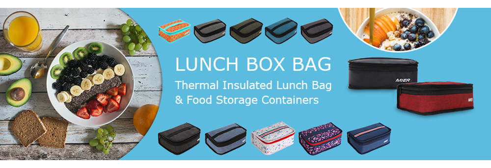 Durable Black Small Kids Lunch Bag Tote Reusable Soft Cooler Bag for Adult