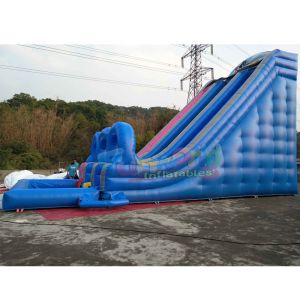 0.55mm PVC Outdoor Inflatable Water Slide Into Pool / Giant Slip N Slide