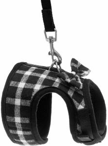 China Cute British Style Soft Fabric Cat Harness Collar factory