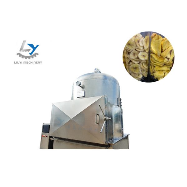 China Vegetables & Fruits Continuous Vacuum Fryer , Automatic Potato Chips Making Machine factory