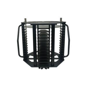 China Anti-Static 12 Inch 13 Slot Silicon Metal Wafer Carrying Cassette With Handle factory