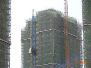 China VFC Motor Control 60M / Min Rack Pinion Building Site Hoist factory