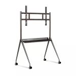 Mobile TV Rolling Floor Stand Lockable Wheels Trolley 55-86 Inch Interactive