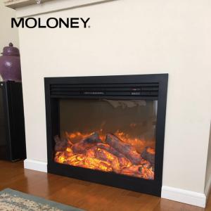 China 30&quot; Portable Electric Fireplace LED Light Realistic Flame Simulated Charcoal Burning factory