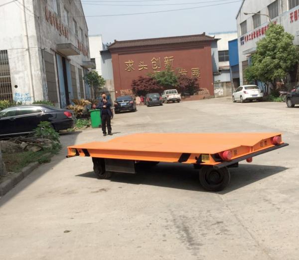 Without Rail Motorized Transfer Trolley 20 Ton Battery Transfer Cart For