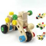 Children's Benefit Intelligence Disassembly Assembly Car Toy Solid Wood Assembly