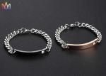 ODM Curb Cuban Link Chain Personalised Mens Engraved Bracelets