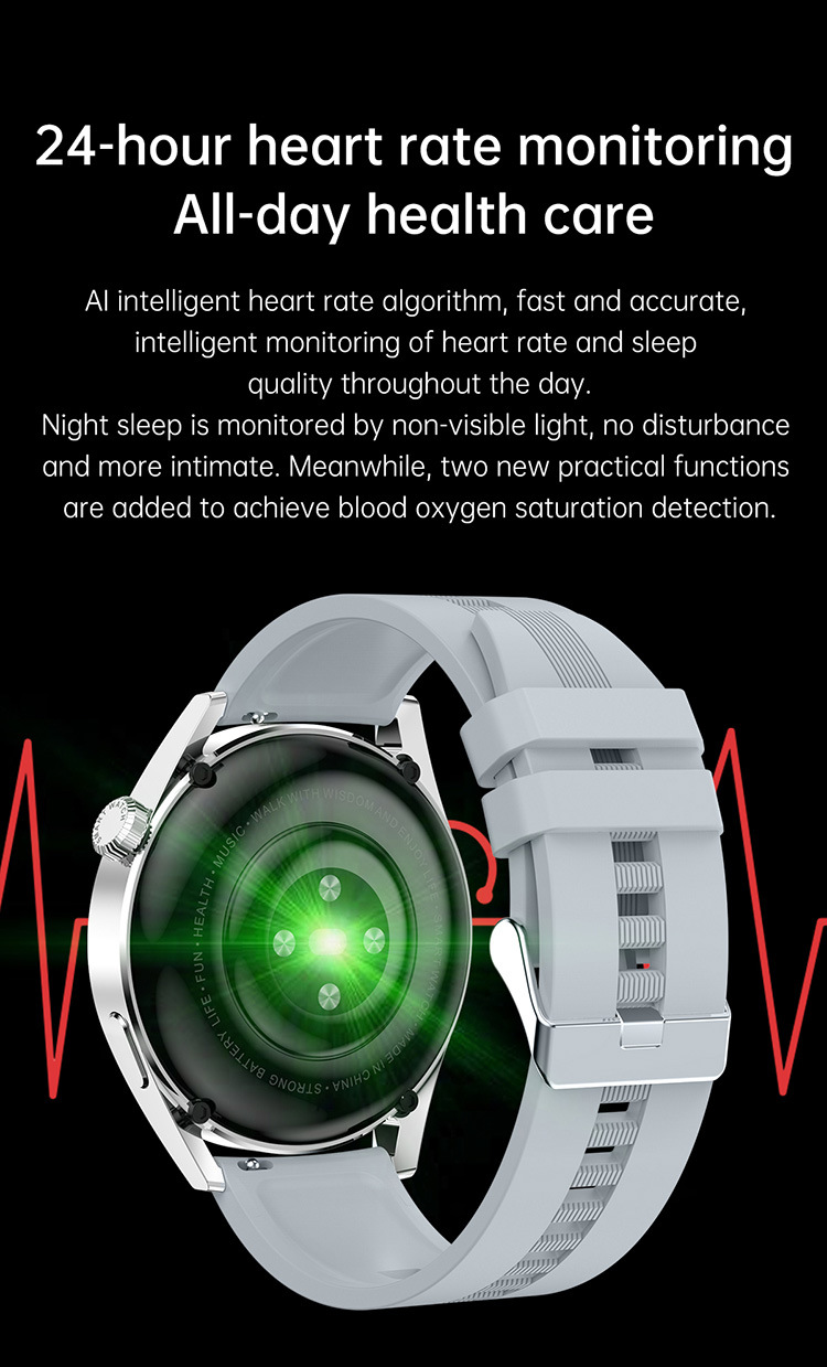 Smart Watches Ultra Heart Rate Blood Oxygen Blood Pressure Female Physiological Cycle Nfc Wireless Charging