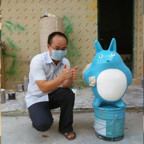 life size comic theme cartoon statue totoro character statue for garden/ plaza/