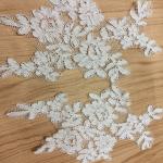 Ivory Venise Cord Lace Applique for Bridal Gown Wedding Dress decoration