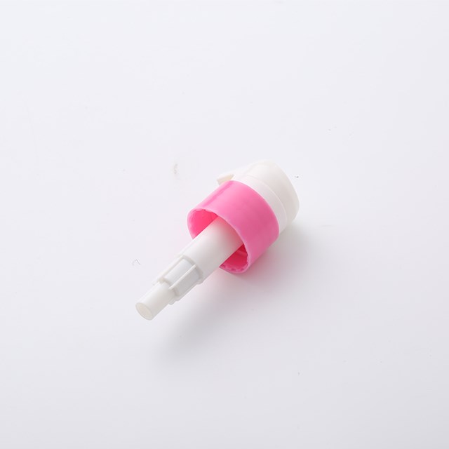 Durable Customized Pink Lotion Pump / Ribbed Foaming Hand Soap Pump