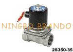 2S350-35 1-1/4" NC Stainless Steel Solenoid Valve AC220V DC24V