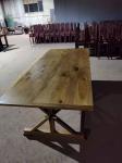 Wholesales Banquet Hotel Home Foldable Solid Pine Wood Farm Table and Bench in