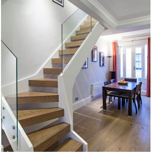Triangle shape natural oak stair tread board