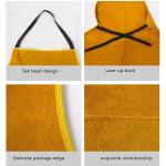 Yellow Cow Split Fire Resistant Barbeque Industrial Safety Clothing leather