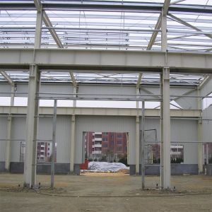 Custom Steel Structure Workshop with H Beam Frame and Sandwich Panel Roof