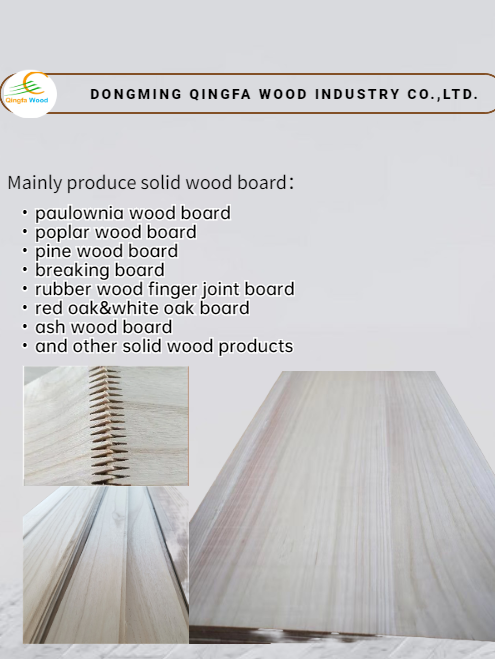 5-15 Days Production Time 100% Paulownia Wood Board for Solid Wood Board Production