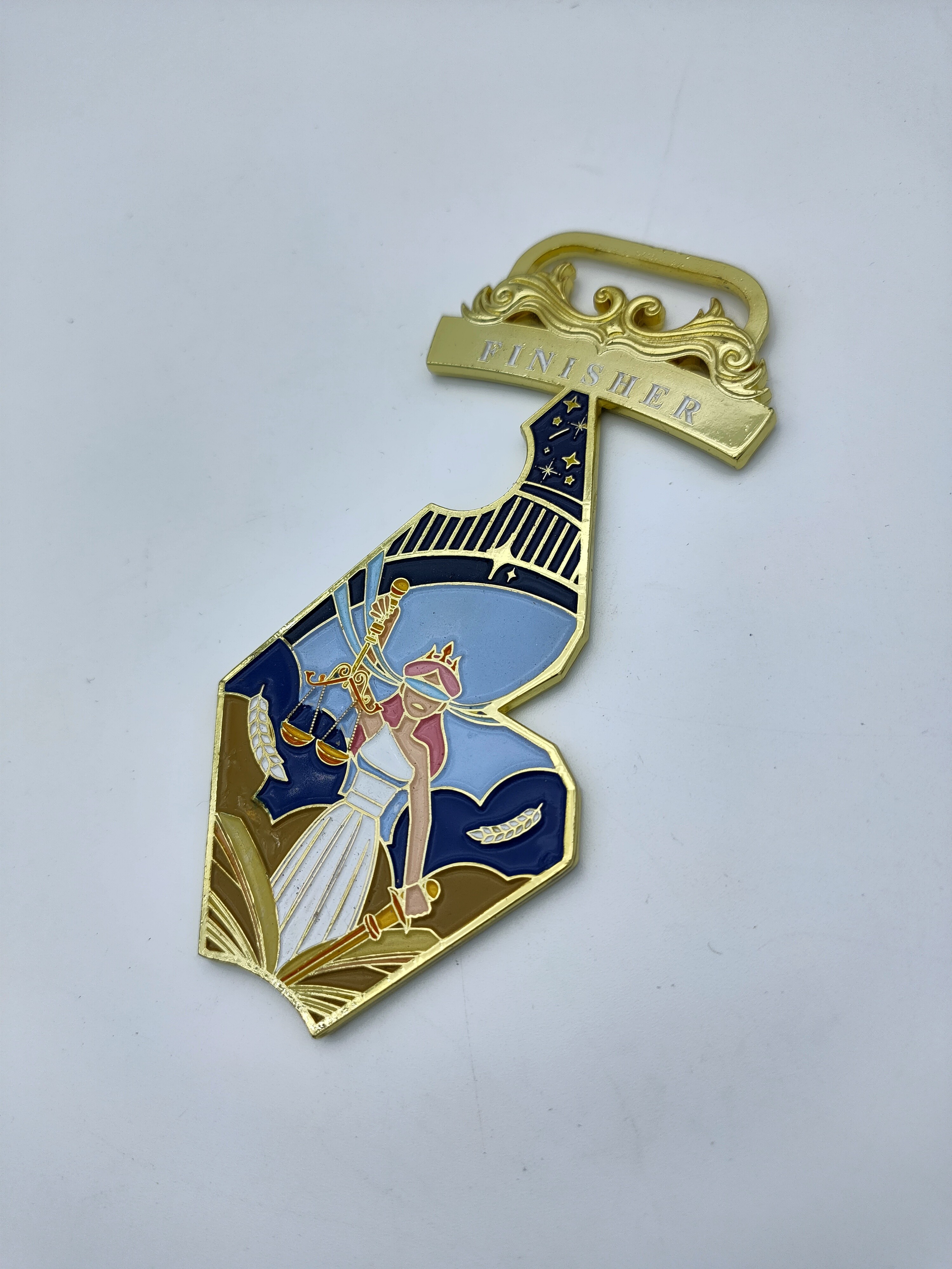 Custom Olympic Style Medals Ribbon Attachment Marathon Finisher Medal Diecast