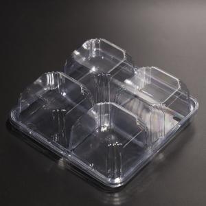 China PET 4-Compartment Food Container With Lid For Fresh Fruit And Vegetable factory