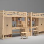 Support customization,High safety performance student dormitory furniture wooden
