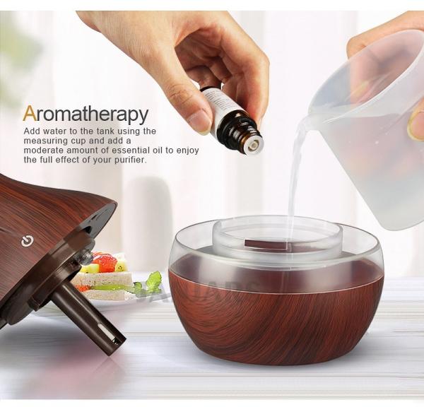 WIFI 400ml Vase Shape Security Fog Machine Smart Ultrasonic Wood Essentia Oil