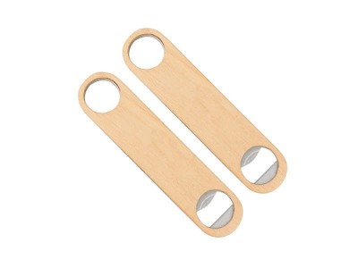 Walnut Wood Bar Blade Flat Beer Bottle Opener,Kitchen accessories, walnut wood and stainless steel made, wooden bar blad