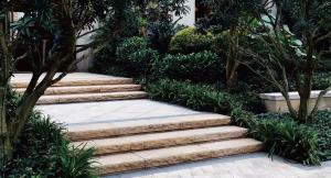 China Granite Stone Materiall,Stepping stone,Sandblasting Surface Stone factory