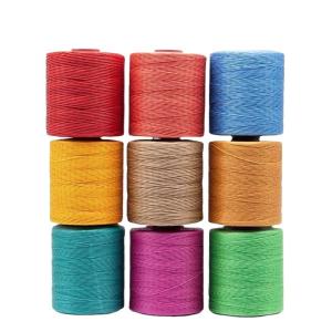 China 16 Plys Low Shrinkage Hand-sewn Leather Thread Waxed Braided Polyester Thread 1mm factory