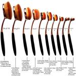 Toothbrush Shaped cosmetic brushes for makeup , 10pcs / set