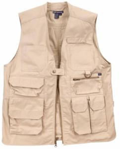 China 260 GSM 100% Cotton Mens Beige Utility Vest Twill 2/1 Flame Retardant factory
