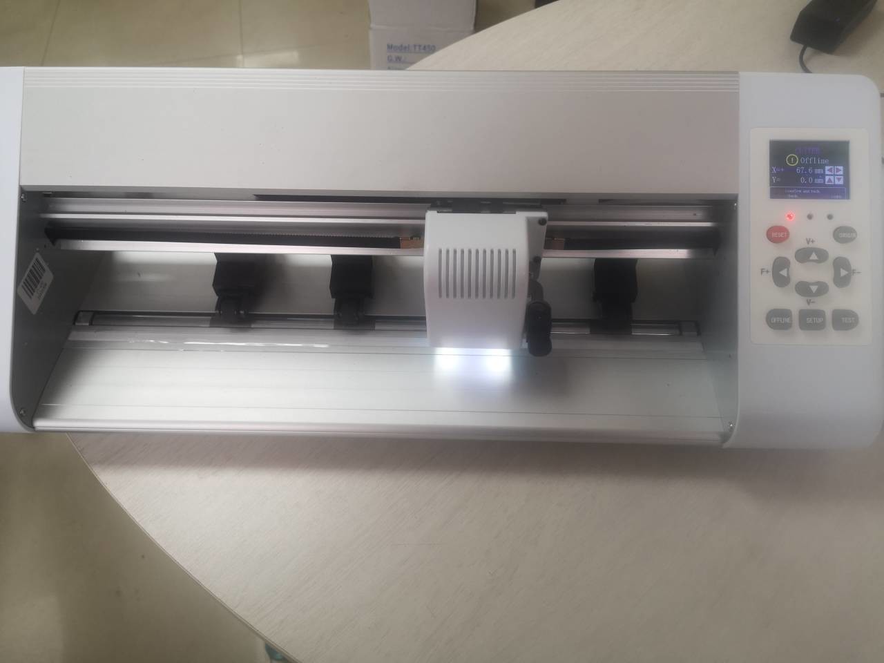 Portable Green Endcap Cast Iron Mini Cutting Plotter Mini-CCD450 345mm Width