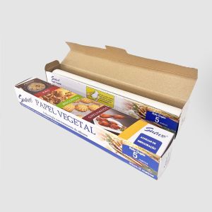 Convenient Kitchen White Silicone Baking Paper Roll With Chemical Pulp And