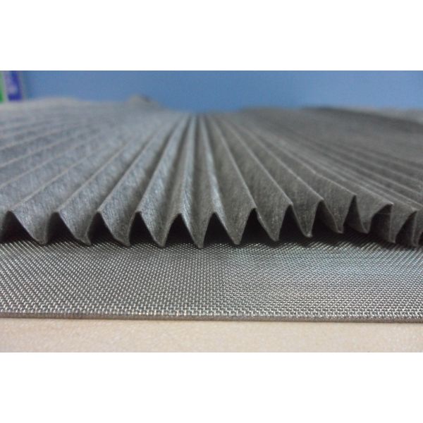Multi-Layer Sintered Metal Fiber Felt with 7600 Bubble Point and 35L/dm2.min Air Permeability
