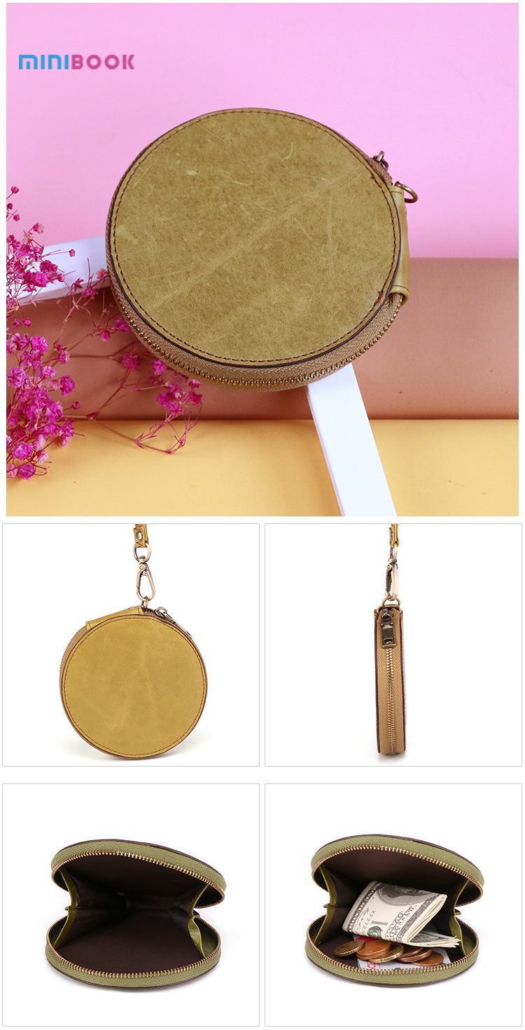 2022 Designs Short Wallet Length Genuine Leather Coin Purse for Women Highly OEM ODM