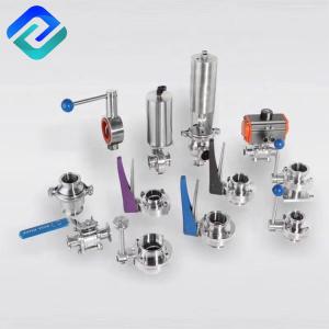 China Sanitary Welded 304 SS Butterfly Valve Pneumatic Operated Dn10 Rjt factory