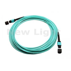 China MPO - MPO 12 Core OM3 Multimode Fibre Optic Cable , 3M Pre Terminated Fiber Optic Cable on sale