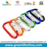Aluminum metal climbing carabiners with split key rings