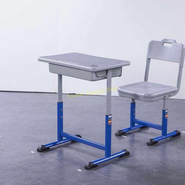 Adjustable Iron Aluminum Student Desk And Chair Set Lead - Free Powder Coating