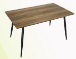 Nature Wood Grain Veneer 25mm Mdf Dining Table With Anti Slid Pads