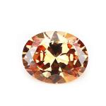 8x6mm Loose Gemstone European Machine Cut Amethyst Color Oval Shape Synthetic