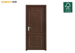 China 20Kg/M2 Apartment Exit HDF Strip Oak Plain Wooden Door factory