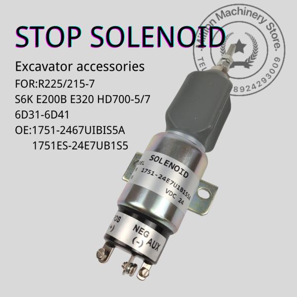1751-2467UIBIS5A 1751ES-24E7UB1S5 6D31-6D41 Stop Solenoid R225/215-7 S6K E200B