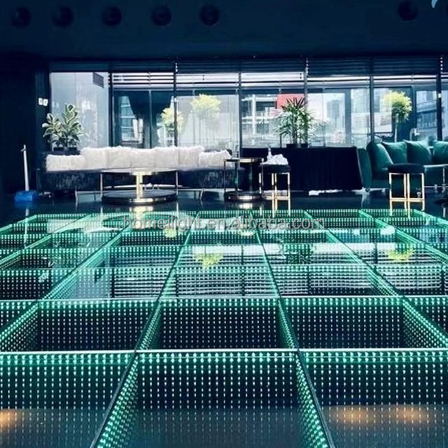3D Abyss Design RGB Tube Chip Color LED Dance Floor Tiles For Indoor / Outdoor Events