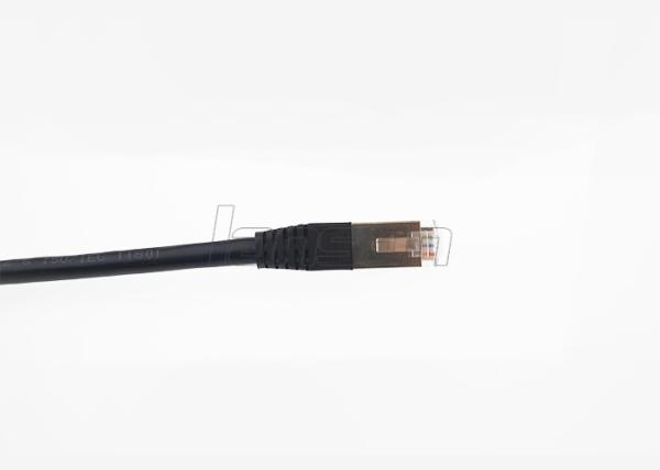 China Gray Snagless Booted CAT6A  STP Cable , RJ45 Ethernet Network Patch Cord factory