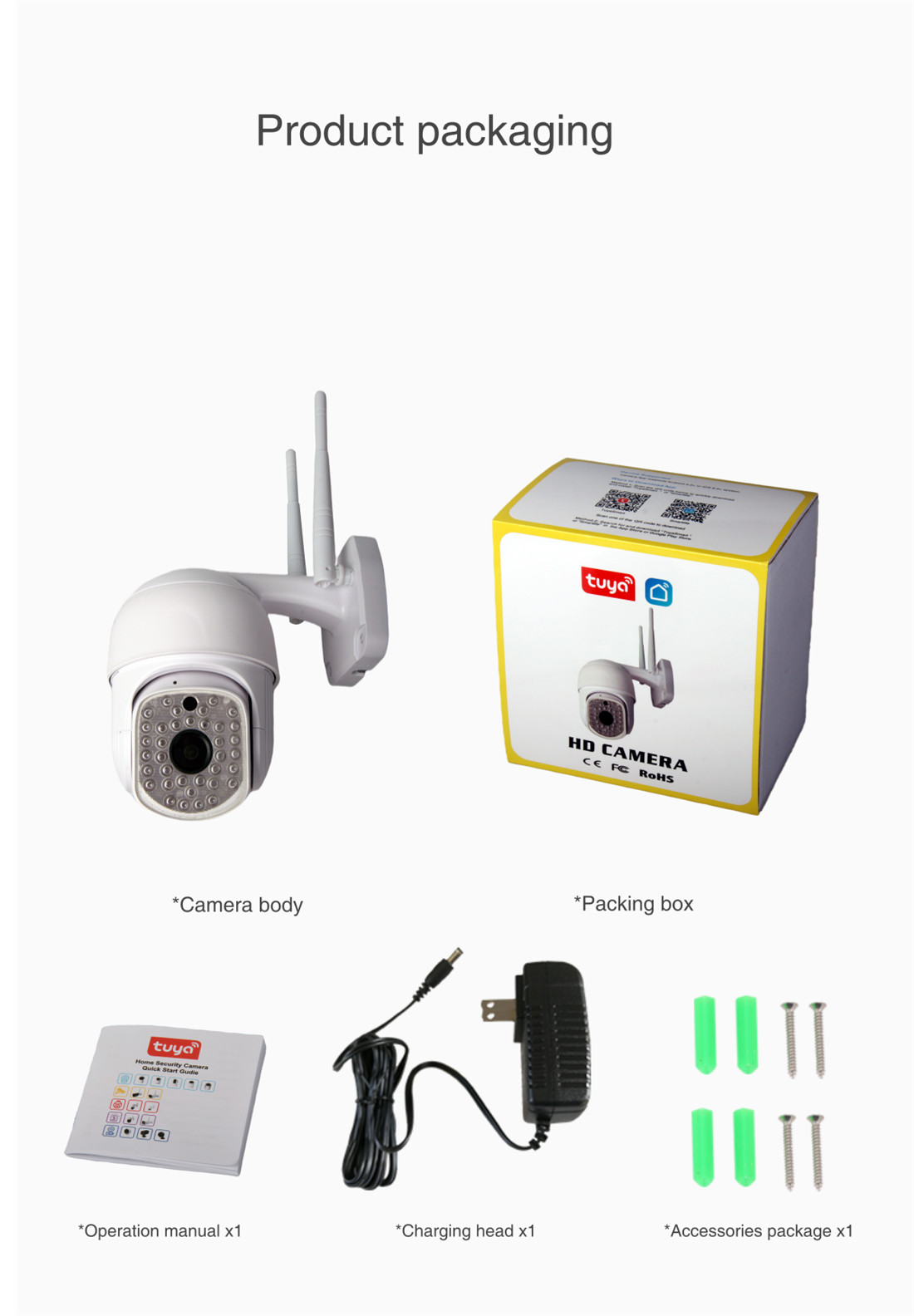 Security Waterproof Wi-Fi CCTV Camera Smart Life APP Outdoor 1080P Powered by Tuya_copy(JV-TY212Q82(Q21))