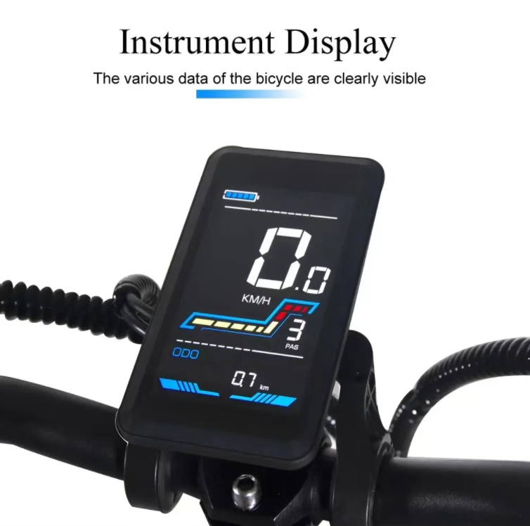 7 Speed Electric Mountain Bike 500W 48V Motor 17Ah Battery Disc Brake For Adults