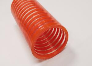 China Flexible Helix Reinforced Suction And Discharge Hose Customized PVC In Red Color factory