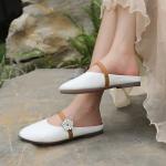 HZM019 Slippers, Women'S Literary Temperament, Flat-Bottomed, Versatile, Soft