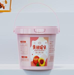 China Food Grade IML 7 Gallon Plastic Bucket For Chocolate Butter Storage With Lids factory